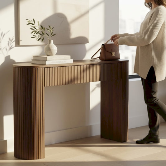 CONSOLE 2 TIROIRS LEANDRE 120X30X75CM